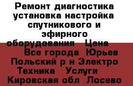 Ремонт,диагностика,установка,настройка спутникового и эфирного оборудования › Цена ­ 900 - Все города, Юрьев-Польский р-н Электро-Техника » Услуги   . Кировская обл.,Лосево д.